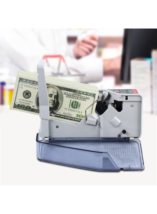 Fully automatic money counting machine, with aggregation and summation functions, UV and magnetic counterfeit banknote detection, value counting, and a large LED display. - Image 1